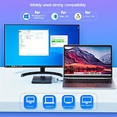 abordables Cables y adaptadores-Reproductores de cd/dvd externos con 4 usb con luces led para ordenadores personales, reproductores de cd/dvd. Lector de tarjetas extensor multifunción tipo c para windows/liunx/mac os/para mac