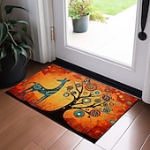 preiswerte Fußmatten-Baum des Lebens, Giraffe, Fußmatte, Fußmatten, waschbare Teppiche, Küchenmatte, rutschfester, ölbeständiger Teppich, Innen- und Außenmatte, Schlafzimmer-Dekoration, Badezimmermatte, Eingangsteppich