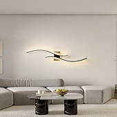 baratos Iluminação de Parede LED-operação de controle remoto de luz de parede de arco moderno, regulável 2700-5000k, 15w, ideal para sala de estar e decoração de quarto 110-240v