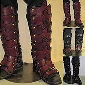 halpa Jalkineet-Retro / vintage Punk &amp; goottilainen Keskiaika Naamiaisasu Säärystimet Saappaiden suojat Soturi Ritari Viikinki Ristiretki Kelttiläinen ritari Naamiaispuku Miesten Sukupuolineutraali Viikinki Suoritus