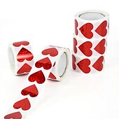 economico Decorazioni per matrimoni-500 pezzi/rotolo adesivi scintillanti a forma di cuore rosso amore scrapbooking adesivo adesivo per San Valentino confezione regalo di nozze decorazione sacchetto di compleanno festa della mamma festa