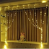 billige Halloween utendørs-led lysstreng fossefall meteor dusj regn streng lys, jule led festoon led ferie dekorative lys for hjem krans gardin dekorasjon