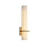 economico Lampade LED da parete-moderno applique da parete in marmo lungo lineare lampada da parete in ottone dorato comodino applique da parete per bagno lampada da trucco bar cablaggio a parete illuminazione per soggiorno sala da