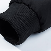 tanie Puchówki i parki męskie-Męskie Płaszcz zimowy Kurtka zimowa kurtka puchowa Zamek Kieszeń Poliester Kieszonki Na zewnątrz Randka Codzienne Regularny Moda Codzienny Keep Warm Odporność na wiatr Zima Równina Czarny Biały
