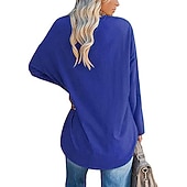 Naisten T-paita Tavallinen Perus Pitkähihainen V kaula-aukko Tavalliset topit Ystävänpäivä Kausaliteetti Viikonloppu Valkoinen Keltainen Punastuvan vaaleanpunainen Rubiini Sininen Syystalvi halpa Yksinkertainen t-paita-Naisten T-paita Tavallinen Perus Pitkähihainen V kaula-aukko Tavalliset topit Ystävänpäivä Kausaliteetti Viikonloppu Valkoinen Keltainen Punastuvan vaaleanpunainen Rubiini Sininen Syystalvi