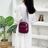 cheap Crossbody Bags-Women's Quilted Nylon Crossbody Bag – Lightweight Waterproof Shoulder Purse with Multi-Pocket Design for Travel &amp; Daily Use