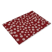 baratos Decoração de Natal-corredor de mesa vermelho, decoração de mesa sazonal em estilo fazenda de férias de inverno