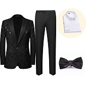 cheap Outfits-Retro Vintage Roaring 20s 1920s Outfits Suits &amp; Blazers The Great Gatsby Gentleman Men&#039;s Masquerade Party Party &amp; Evening Bachelorette Party Adults&#039; Coat Blouse Pants