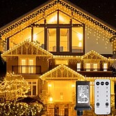 abordables Guirlandes lumineuses à brancher-1 paquet de guirlandes lumineuses de Noël de 10 mètres à 400 LED, lumières de Noël extérieures avec 8 modes de minuterie, télécommande étanche, guirlande lumineuse connectable à brancher pour l&#039;extérieur et l&#039;intérieur de la maison
