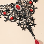 abordables Accesorios y más-collar gargantilla de encaje collar punk&amp;amp;Aleación de encaje gótico para cosplay de discoteca, carnaval, bisutería de moda para mujer