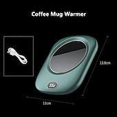 cheap Kitchen Appliances-Electric Coffee Mug Heater for Desk Auto Shut off USB Tea Milk Beverage Cup Heater Heating Plate for Office Home 3 Temperature Setting