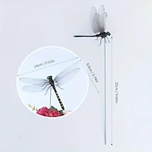 preiswerte Weihnachtsdeko-3 Stück Libellen-Gartenstecker, Kunststoff-Hofschild mit Pfahl für Gartendekoration, Halloween-Dekor, Herbstdekoration, Erntedankfest, Weihnachtsgeschenk