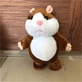 Недорогие Мягкие и плюшевые игрушки-Говорящий хомяк, плюшевая игрушка, записывающий хомяк, электрический хомяк. запись, с помощью которой можно научиться говорить. кивающий хомяк мышонок электрическая игрушка