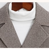 billiga Pojkars trenchcoats-Barn Unisex Yllerock Ytterkläder Ensfärgat Långärmad Ficka Knappar Täcka Skola Mode Dagligen Kaki Grå Vår Höst 7-13 år