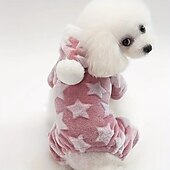 baratos Pijamas-Cachorros Gatos Pijamas Estilo bonito Casual Inverno Respirável Macio Lavável Confortável Ao ar livre Casual / Diário Roupas para cães for Bichon Frise Pomerânia Animais de Pequeno Porte Borboleta
