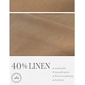 billige Herre Elite Bukser-40% lin Herre Linbukser Bukser Posete bukser Strandbukser Elastisk snordesign Lomme foran Helfarge Komfort Myk Yoga- og dansesko Daglig Mote Gatemote Brun Grønn