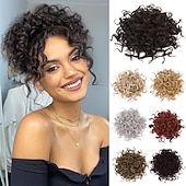 abordables Coletas-Correa Coletas Mujer / Suave / Clásico Pelo sintético Pedazo de cabello La extensión del pelo Rizado Media Fiesta / Noche / Ropa Cotidiana / Vacaciones