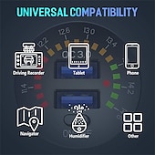voordelige Auto-oplader-36w dual usb qc3.0 autolader 12v usb-uitgang snel opladen stopcontact met kleurrijke digitale voltmeter &amp; aan / uit knop &amp; 10a ingebouwde zekering voor voertuigen motorfietsen marine boot atv bus