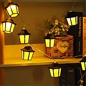 economico Striscie luci a batteria-Lanterna da palazzo retrò a 10 led stringa di lucine fata lanterna alimentata a batteria ghirlanda di natale per decorazioni per la camera da letto per feste di nozze 1 set
