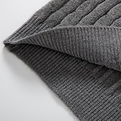 baratos suéter pulôver masculino-Homens Pulôver suéter Suéter de malha Suéter com zíper de um quarto Estriado Cabo Tricotar Tops regulares Tricotado Tecido Quarter Zip Mantenha Quente Contemporâneo Moderno Casual Roupa Diária Roupa