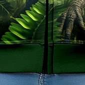 billiga Pojkens 3D-djur-Pojkar 3D Dinosaurie Huvtröja Kappa Ytterkläder Långärmad 3D-tryck Höst Vinter Mode Streetwear Häftig Polyester Barn 3-12 år Utomhus Ledigt Dagligen Normal