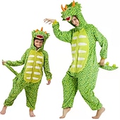 economico costumi di Halloween per coppie-Per bambini Per adulto Animali Cartoni animati Costume di gruppo Pigiami e camicie da notte Mimetico Vestiti Carnevale Dinosauro Leone Pigiama a pagliaccetto Pigiama Kigurumi stile sveglio Per Uomini