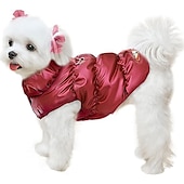 abordables Manteaux-Chien Chat Manteau Veste Gilet Mode Fête Hiver Chaud Respirant Doux Lavable Confortable Noël Halloween Extérieur Décontracté Quotidien Vêtements pour Chiens for Bichon Frisé Spitz Nain Bébé Animal