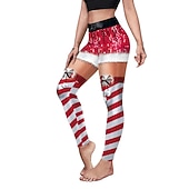 preiswerte Weihnachtskostüme für Erwachsene-Weihnachtsmann Leggins Jogginghosen Damen Weihnachten Heiligabend Weihnachten Erwachsene Weihnachten Silvester Hosen