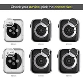 baratos Capa Smartwatch-2 por Pacote Estojo de relógio com protetor de tela Compatível com Apple Watch Series 8 7 41mm 45mm / Series 6 5 4 SE 40mm 44mm / Series 3 2 1 38mm 42mm Resistente a riscos Bling Diamond Limpar HD