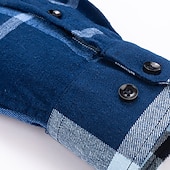 economico camicia da uomo con bottoni-Per uomo Camicia Camicia casual Camicia a quadri Camicia con Bottoni Quadri All'aperto Abbigliamento quotidiano Rosso Blu Marrone Blu scuro Manica Lunga Bavero Autunno &amp; Inverno Abbigliamento Tasca