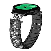 cheap Samsung Watch Bands-Watch Band for Samsung Galaxy Watch 7/6/5/4 40/44mm, Galaxy Watch 5 Pro 45mm, Galaxy Watch 4/6 Classic 42/46/43/47mm, Watch 3, Active 2, Gear S2 Stainless Steel Replacement  Strap Bling Diamond