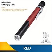 cheap Flashlights-MINI Medical Penlight Type-c USB Charging Built-in Battery Medical Flashlight Portable Medical Pen Lamp XPG LED