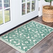 preiswerte Küchenteppiche &amp; Matten-Geometrischer abstrakter Läuferteppich, Küchenmatte, rutschfester, ölbeständiger Teppich, Innen- und Außenmatte, Nachttisch, Schlafzimmer, Dekor, Badezimmermatte, Eingangsteppich, Fußmatte