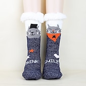 abordables sombrero de papá noel y accesorios-Papá Noel Artículos Para Celebrar la Navidad Calcetines de Navidad Hombre Mujer Navidad Nochebuena Estilo lindo Calcetines