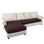 baratos Capa para assento de Sofá &amp; Apoios de Braços-Capas de sofá seccionais, capas de sofá em forma de l antiderrapantes elásticas, capas de almofada de assento de sofá separadas, capa de chaise-longue para sofá secional esquerdo/direito de 2/3