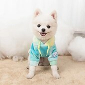 baratos Moletons-Cachorros Gatos Camisola com Capuz Moda Casual Inverno Quente Respirável Macio Lavável Confortável Ao ar livre Casual / Diário Roupas para cães for Bichon Frise Pomerânia Animais de Pequeno Porte