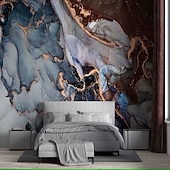 Χαμηλού Κόστους Ταπετσαρία-δροσερές ταπετσαρίες μπλε ταπετσαρία τοίχου τοιχογραφία αφηρημένη μαρμάρινη επένδυση τοίχου αυτοκόλλητο ξεφλούδισμα και ραβδί αφαιρούμενο pvc/υλικό βινυλίου αυτοκόλλητο/συγκολλητικό απαιτείται