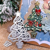 levne nástěnné šablony-1ks vánoční stromeček kovová vyřezávací matrice scrapbooking embossovací přání výroba šablon kutilství pro kutily přáníčka ruční výroba účtu