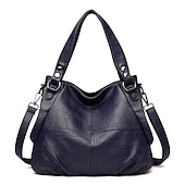 economico Borsette e borse tote-Per donna Borsa Borsa a tracolla Borsa a spalla Borsa Boston Pelle PU All&#039;aperto Shopping Quotidiano Cerniera Grande Capacità Impermeabile Durevole Tinta unica Trapuntato Rosso violaceo Nero Bianco