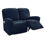 economico Poltrone reclinabili e poltrone wingback-copridivano reclinabile componibile fodera 1 set di 6 pezzi microfibra elasticizzata alta elasticità bordeaux rosso velluto di alta qualità copridivano copridivano per 2 posti cuscino divano