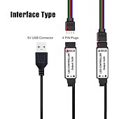 economico Strisce LED-5 v usb rgb cob ha condotto la striscia luminosa 1-3 metri cambia colore striscia di luce tv retroilluminazione ir24 controller chiave fondo mobile flessibile per camera da letto cucina casa
