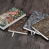 cheap Notebooks &amp; Planners-8 Types Embossed Leather Journal Diary Business Notebook  Agenda Antique Handmade Relief Notebook Phoenix Immortal Bird Travel Notebook Agenda Book Gift for Friends Size A5 (8.4x5x0.7 Inches)