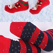 abordables sombrero de papá noel y accesorios-Papá Noel Artículos Para Celebrar la Navidad Calcetines de Navidad Hombre Mujer Navidad Nochebuena Estilo lindo Calcetines