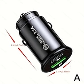preiswerte Auto Ladegerät-Schnelle Autoladegeräte USB PD Typ C QC 3.0 Steckdosenadapter Schnellladung für 12 V 24 V Auto LKW Boot Wohnmobil Motorrad 12 V/24 V