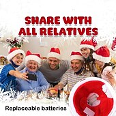 cheap Santa Hat &amp; Accessories-Singing and Dancing Electric Christmas Santa Hat for Adults Kids, Funny Shaking Dancing Singing Santa Claus Cap,Funny Toy Hat