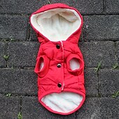 tanie Płaszcze-Psy Koty Płaszcz Kurtka Moda Impreza Zima Ciepłe Oddychający Miękka Zmywalny Wygodny Święta Halloween Na zewnątrz Codzienne Ubranka dla psów for Bichon frise Szpic miniaturowy szczeniaków i młodych