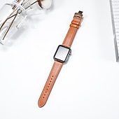 olcso Apple óraszíjak-Kompatibilis valamivel Apple Watch óraszíj 38mm 40mm 41mm 42mm 44mm 45mm 49mm Női Pillangó csat Luxus Valódi bőr Csere óraszíj mert iwatch Ultra 2 Series 9 8 7 SE 6 5 4 3 2 1