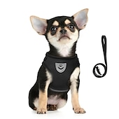 お買い得  犬用首輪＆ハーネス＆リード-犬用 猫用 ライトアップハーネス リーシュの実行 トレーニングリーシュ 反射 携帯用 高通気性 アウトドア ウォーキング ソリッド