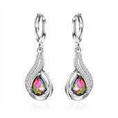 economico Orecchini-Per donna Zirconi Orecchini a goccia Gioiellerie Classico Prezioso Personalizzato Moda Argento Orecchini Gioielli Oro / Bianco Per Regalo Festival 1 paio