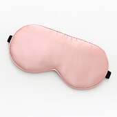 baratos Acessórios de cama-Máscara de olho de seda pura natural 100% real com alça ajustável para dormir, cobertura de sombra de sono de seda amoreira dupla face, bloqueia a luz e reduz os olhos inchados